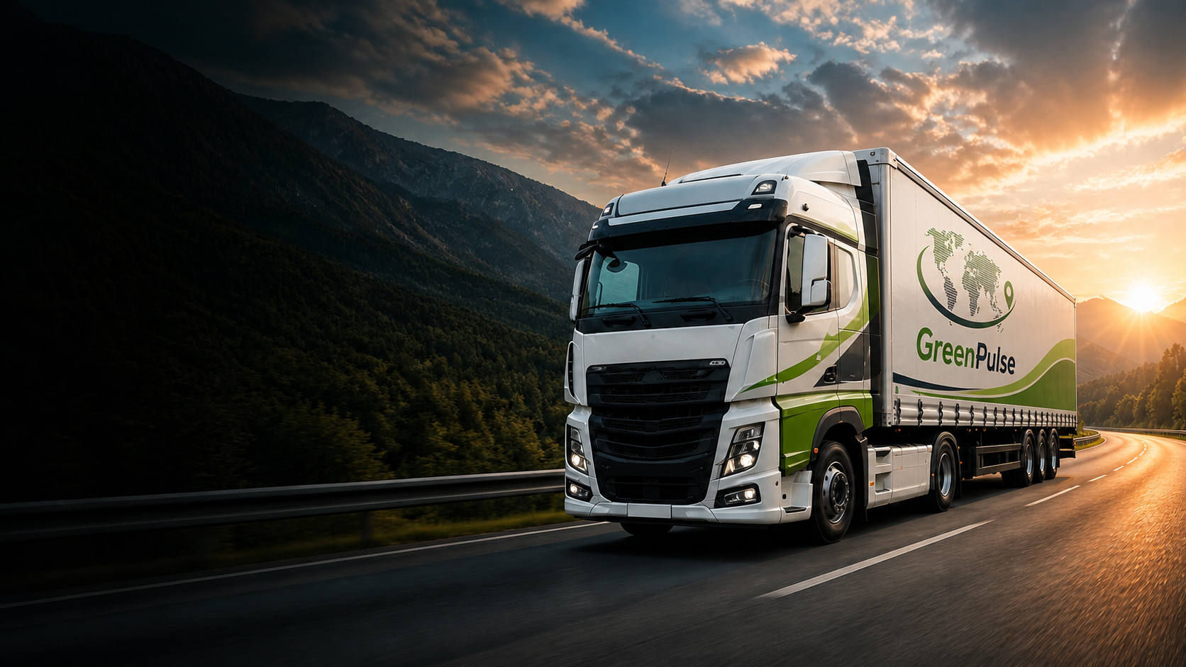 Ensemble routier GreenPulse sur un axe européen
